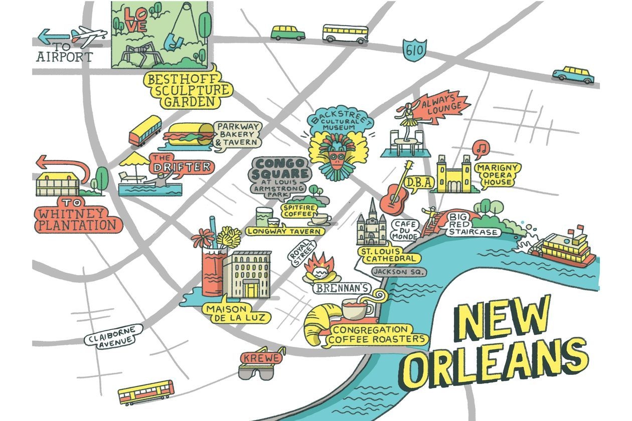 Printable Tourist Map Of New Orleans Printable Tourist Map Of New Orleans