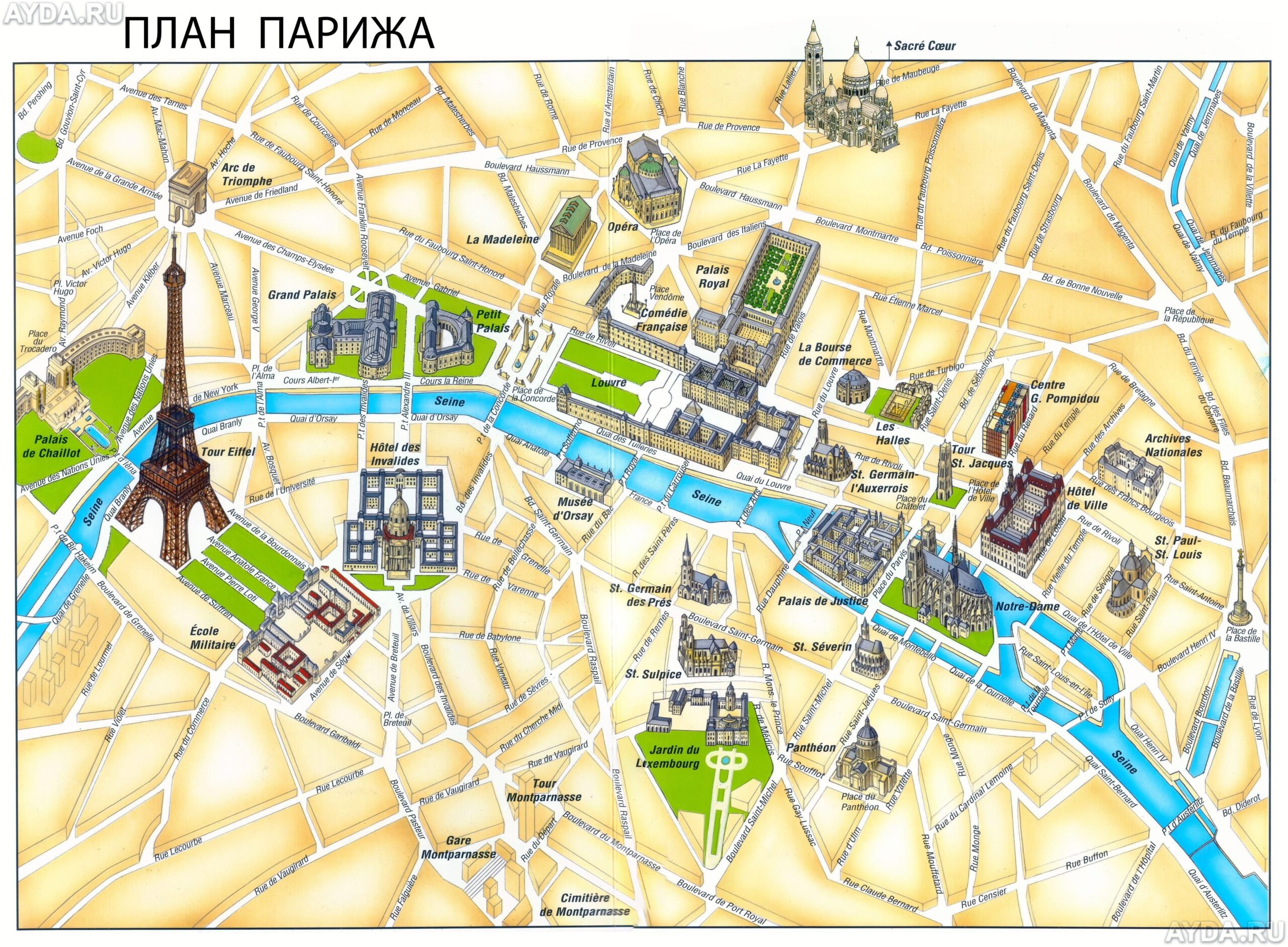 printable tourist map of paris france