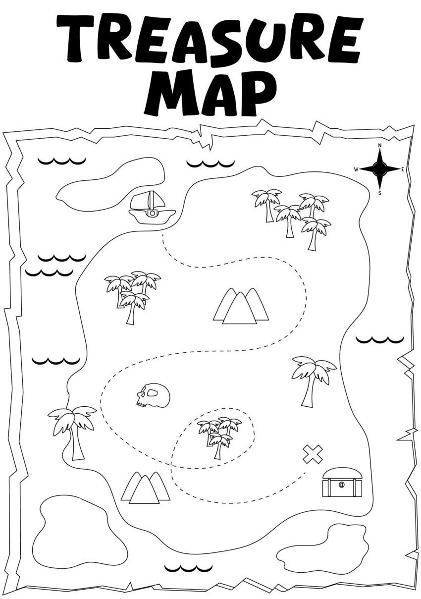 Printable Treasure Map Kids Activity Treasure Maps For Kids Pirate