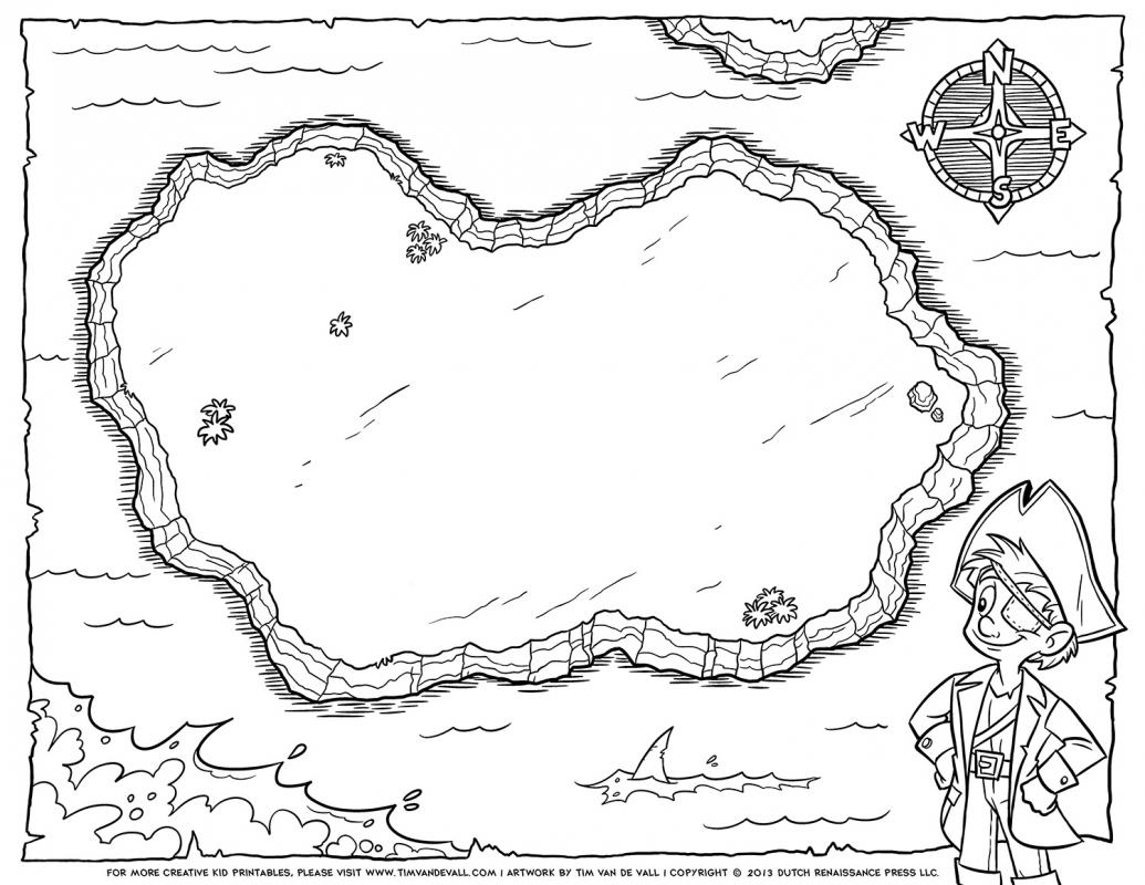 Printable Treasure Map Template Free Printable US
