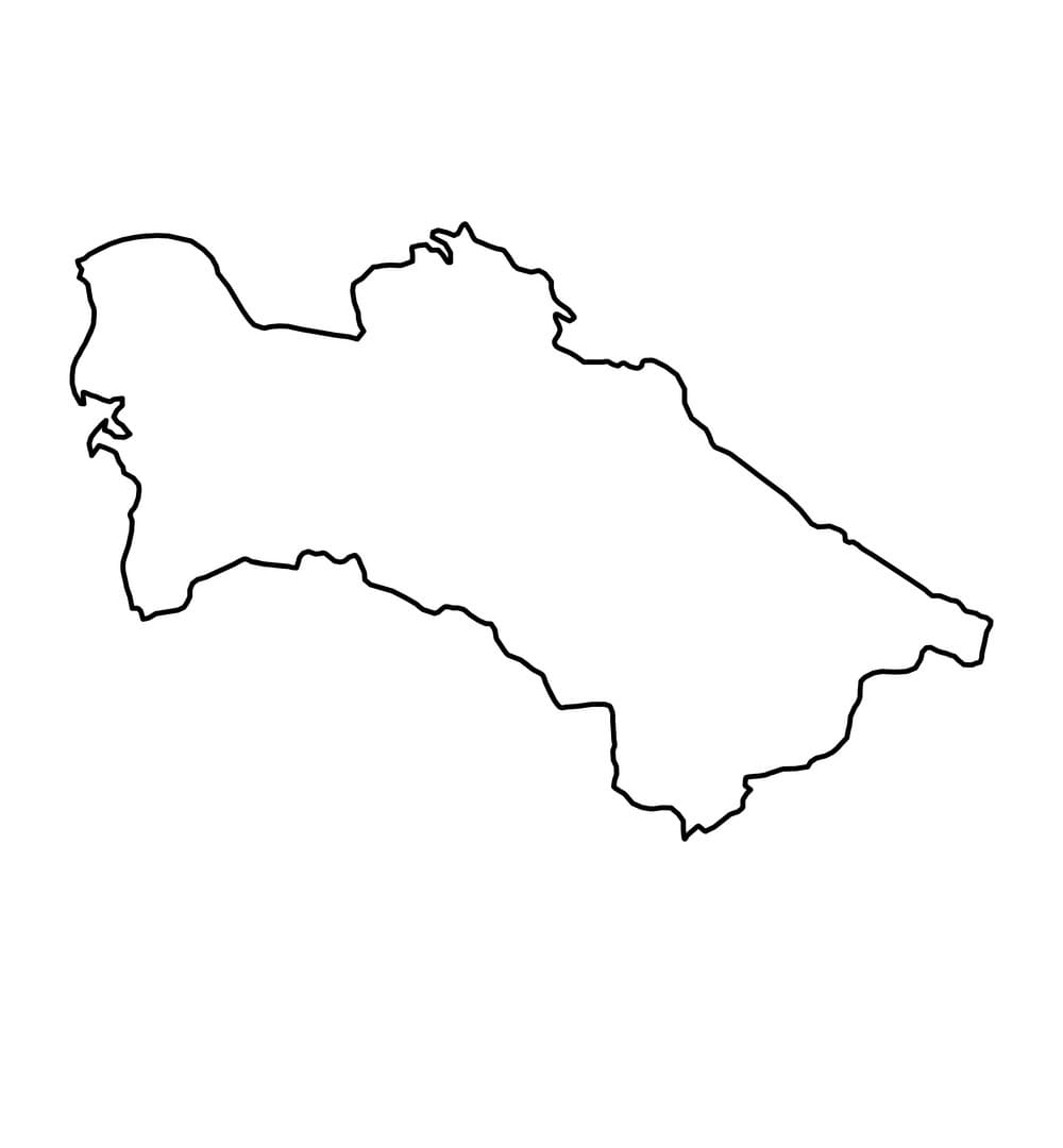 Printable Turkmenistan Map Outline Free Download And Print For You 