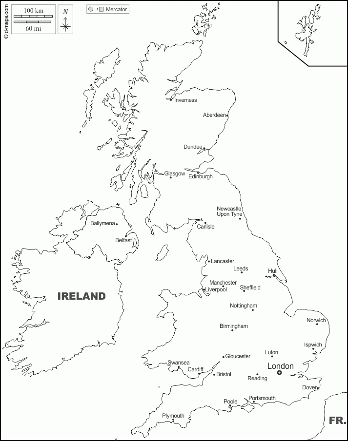 Printable Uk Map Printable Uk Map