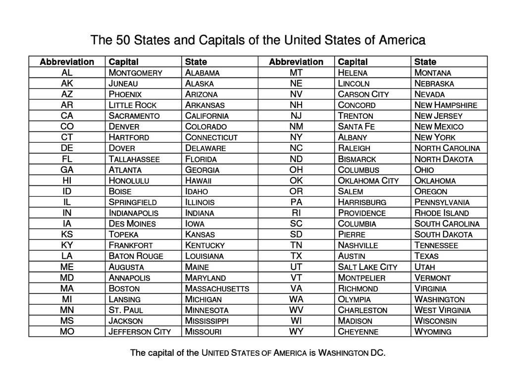 Printable Us Map Quiz States And Capitals Printable US Maps