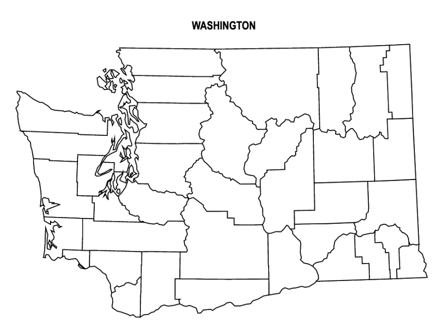 Printable Washington State County Map Printable Washington State County Map