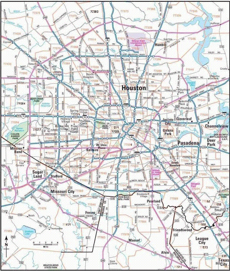 printable map of houston tx