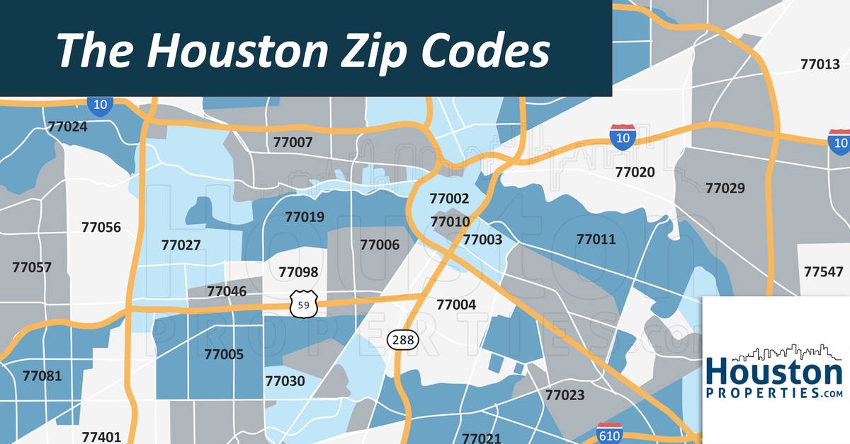 printable houston zip code map
