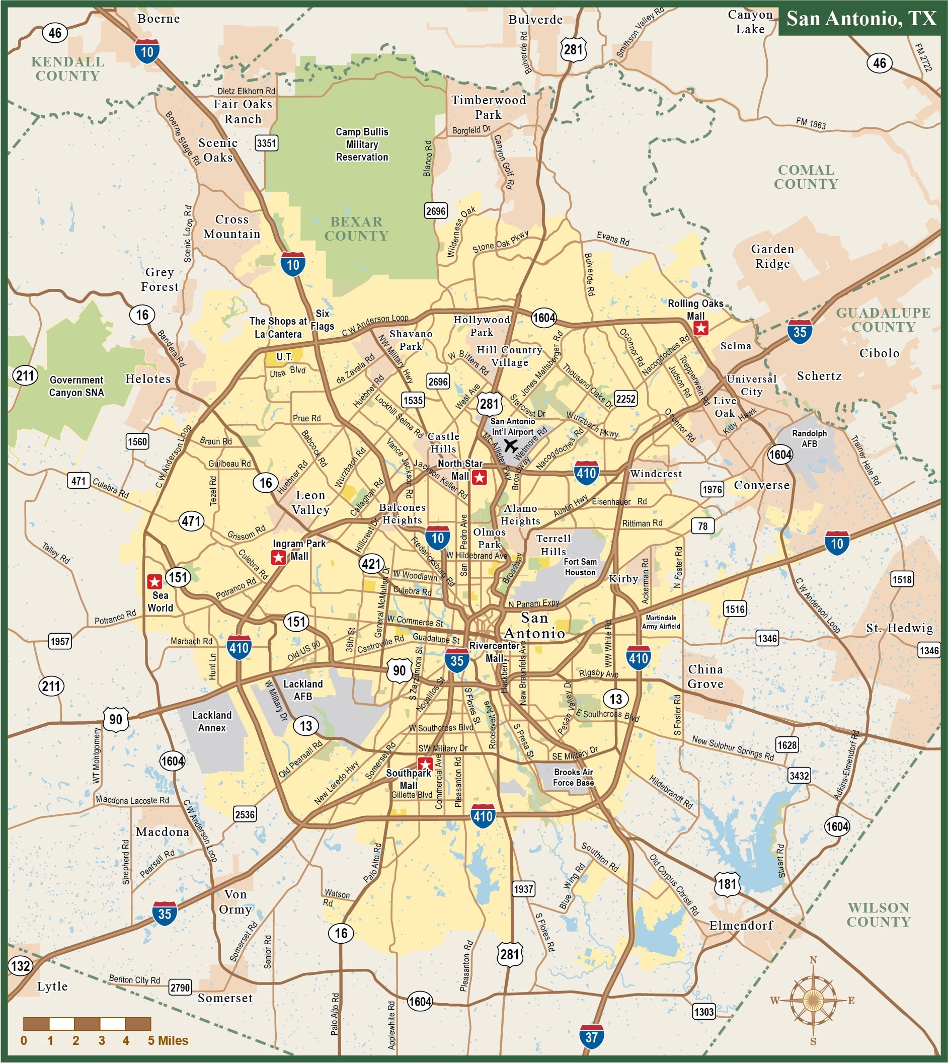 Printable Zip Code Map San Antonio