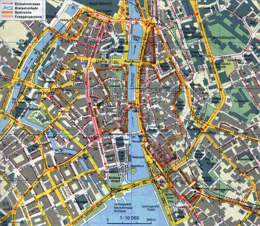 Printable Zurich Tourist Map