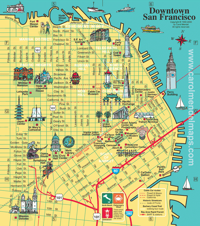 San Francisco Tourist Map Printable San Francisco Tourist Map Printable