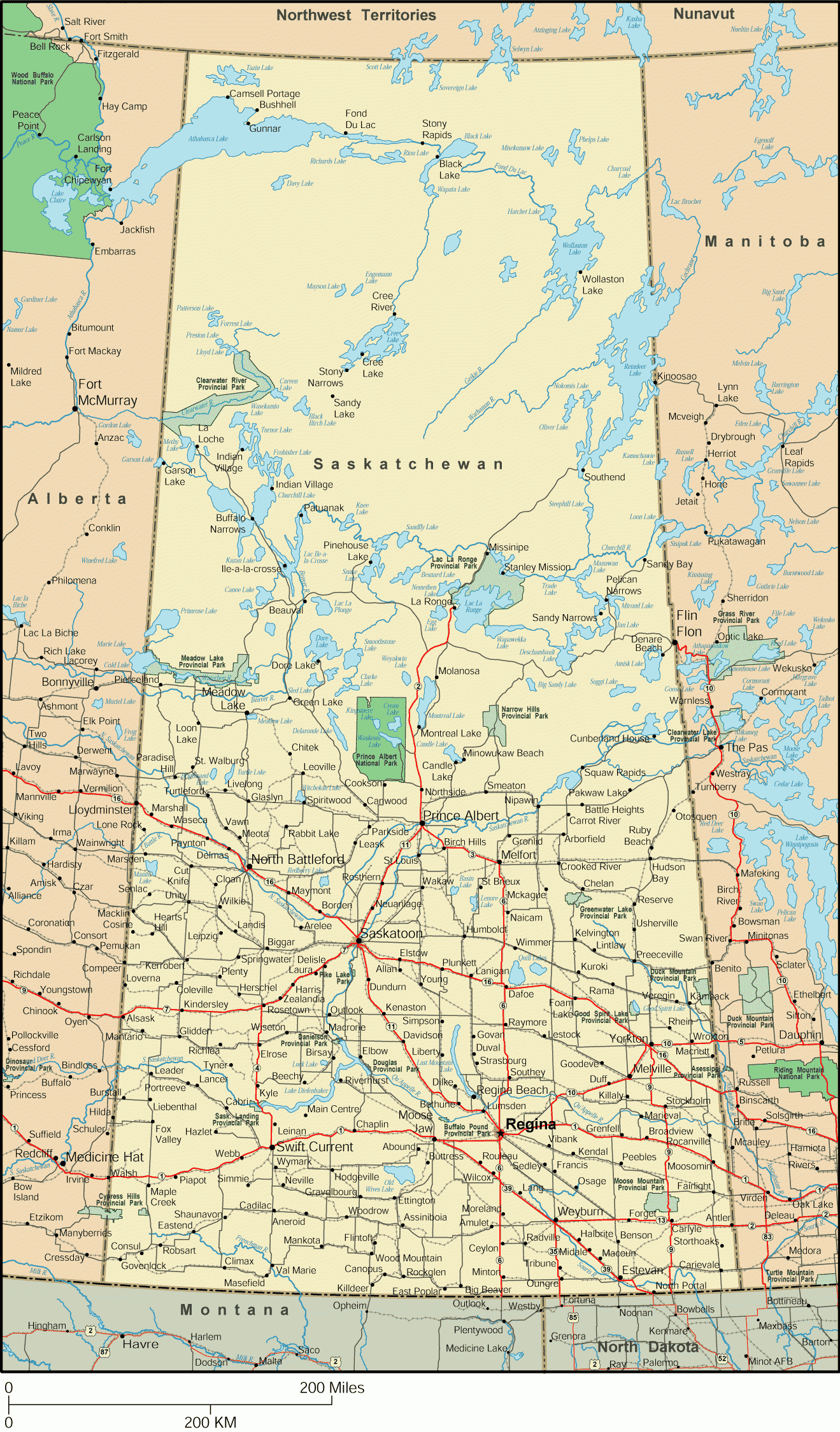 Saskatchewan Map Printable Saskatchewan Map Printable