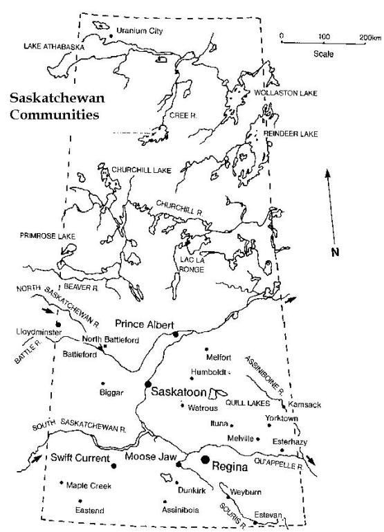 Saskatchewan Printable Map Saskatchewan Printable Map