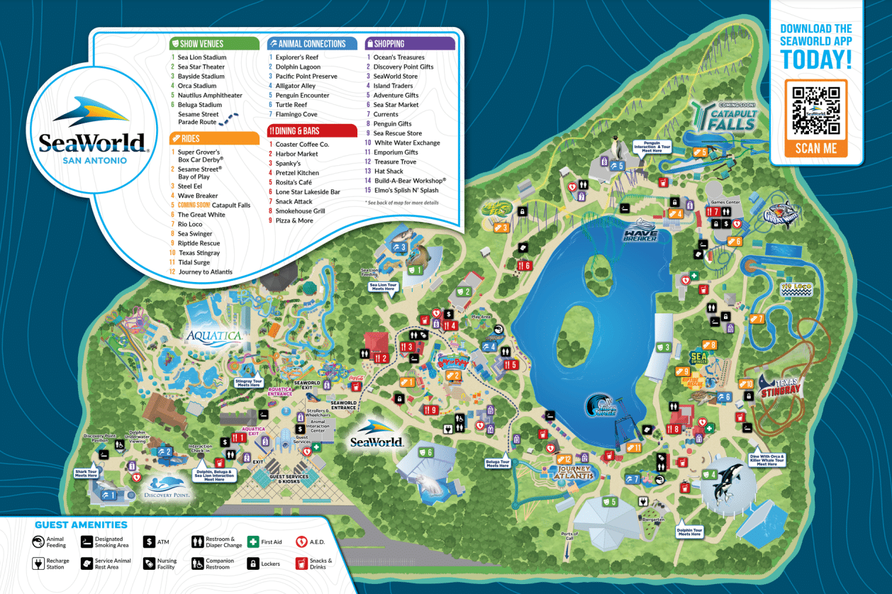 Printable Seaworld San Antonio Map