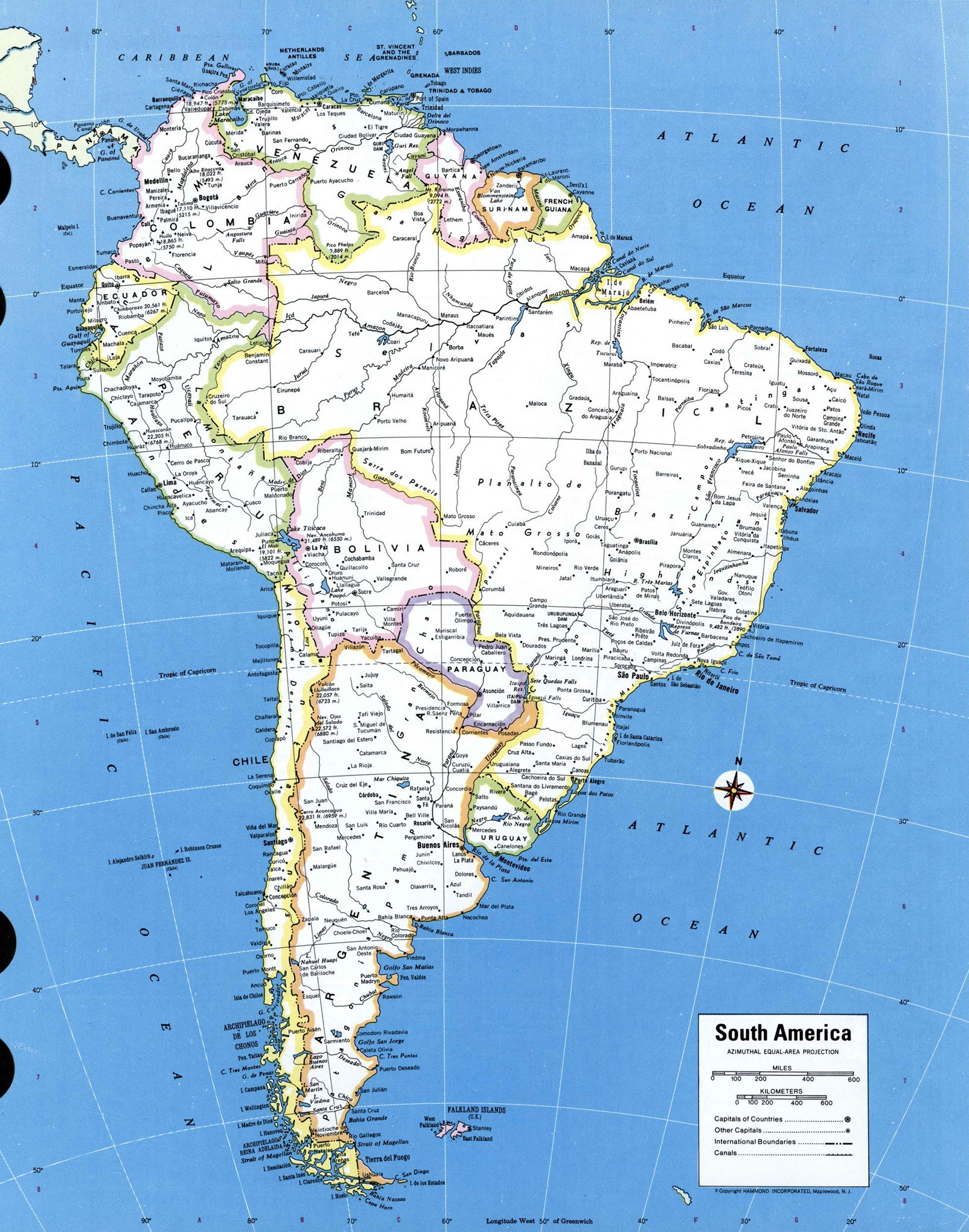 South America Printable Map South America Printable Map