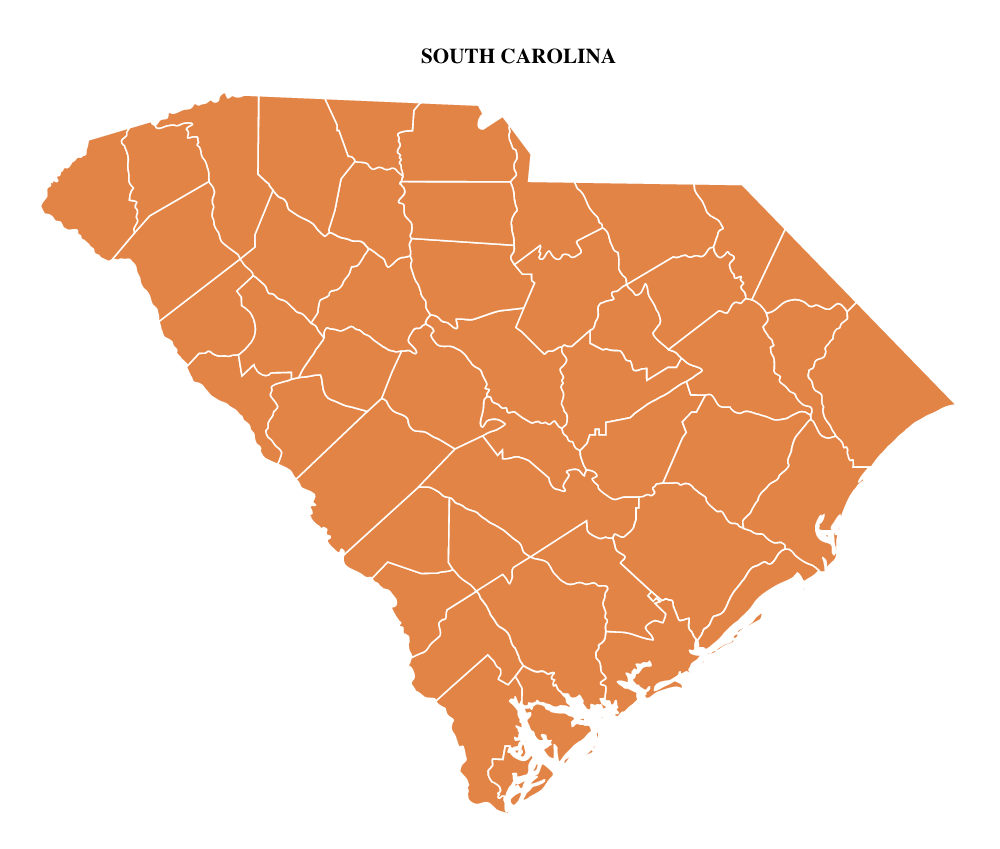 South Carolina County Map Printable South Carolina County Map Printable