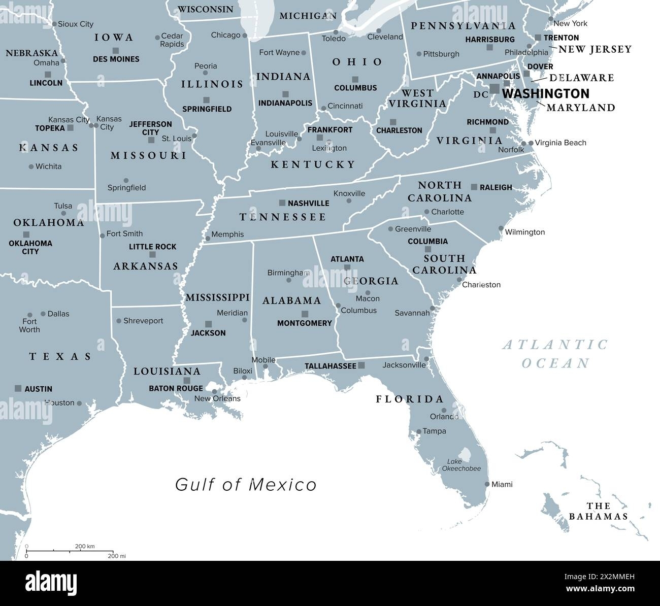 Southeast Region Printable Map Free Printable Maps