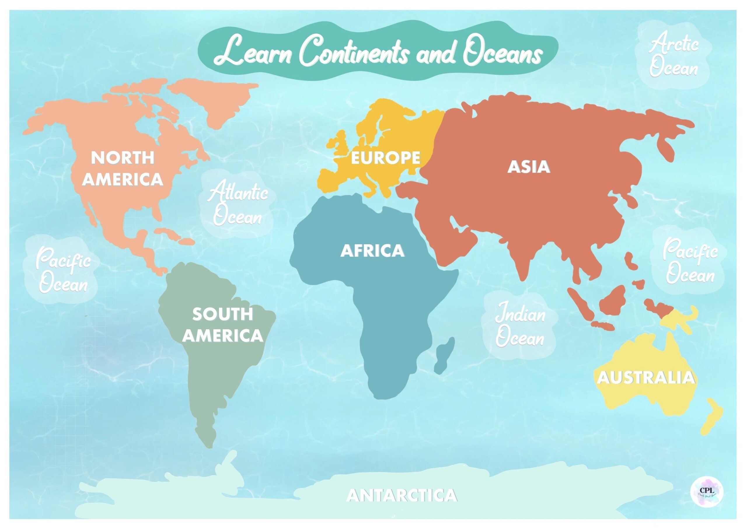 world map continents and oceans printable world map continents and oceans printable