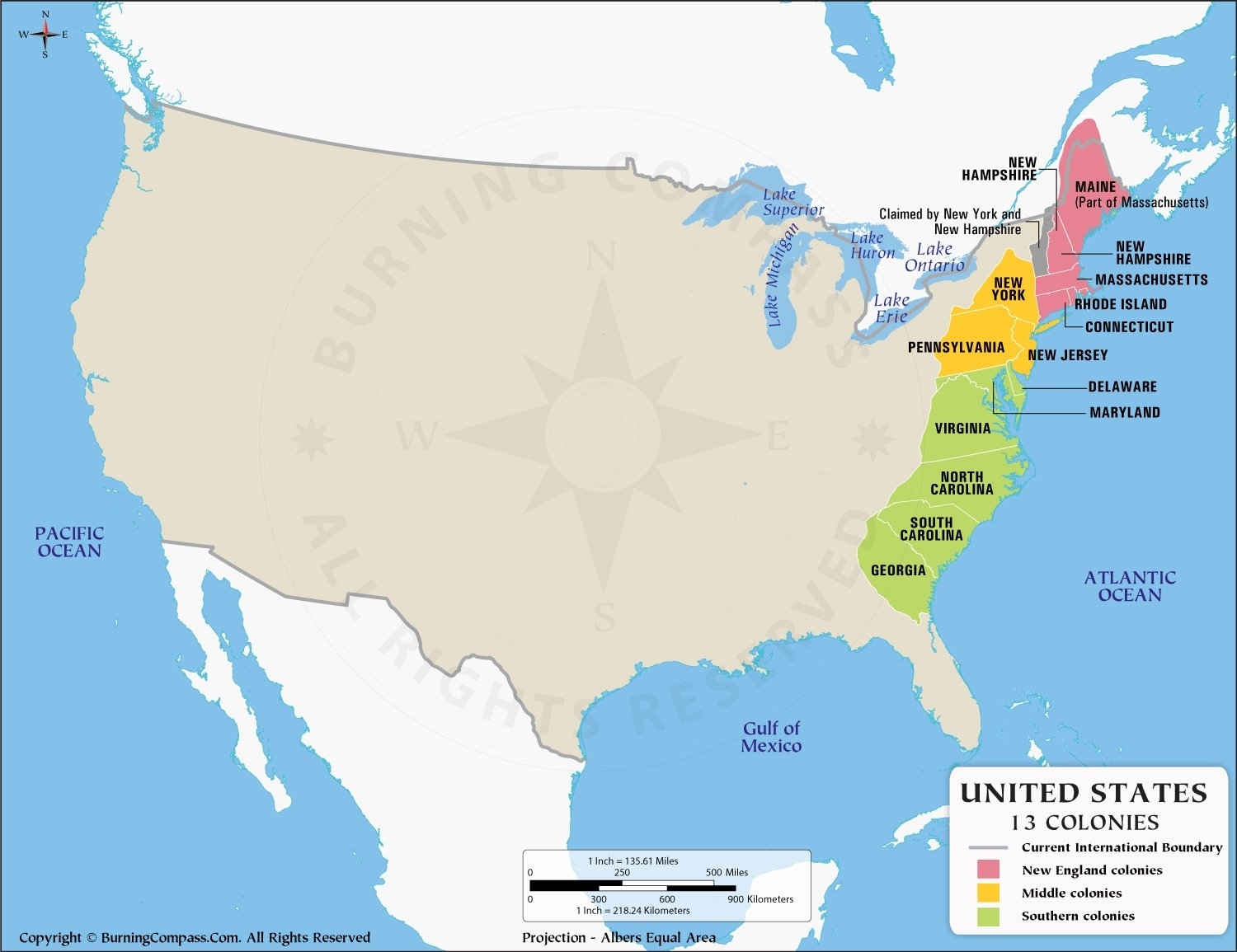 Thirteen Colonies Printable Map Free Printable Map