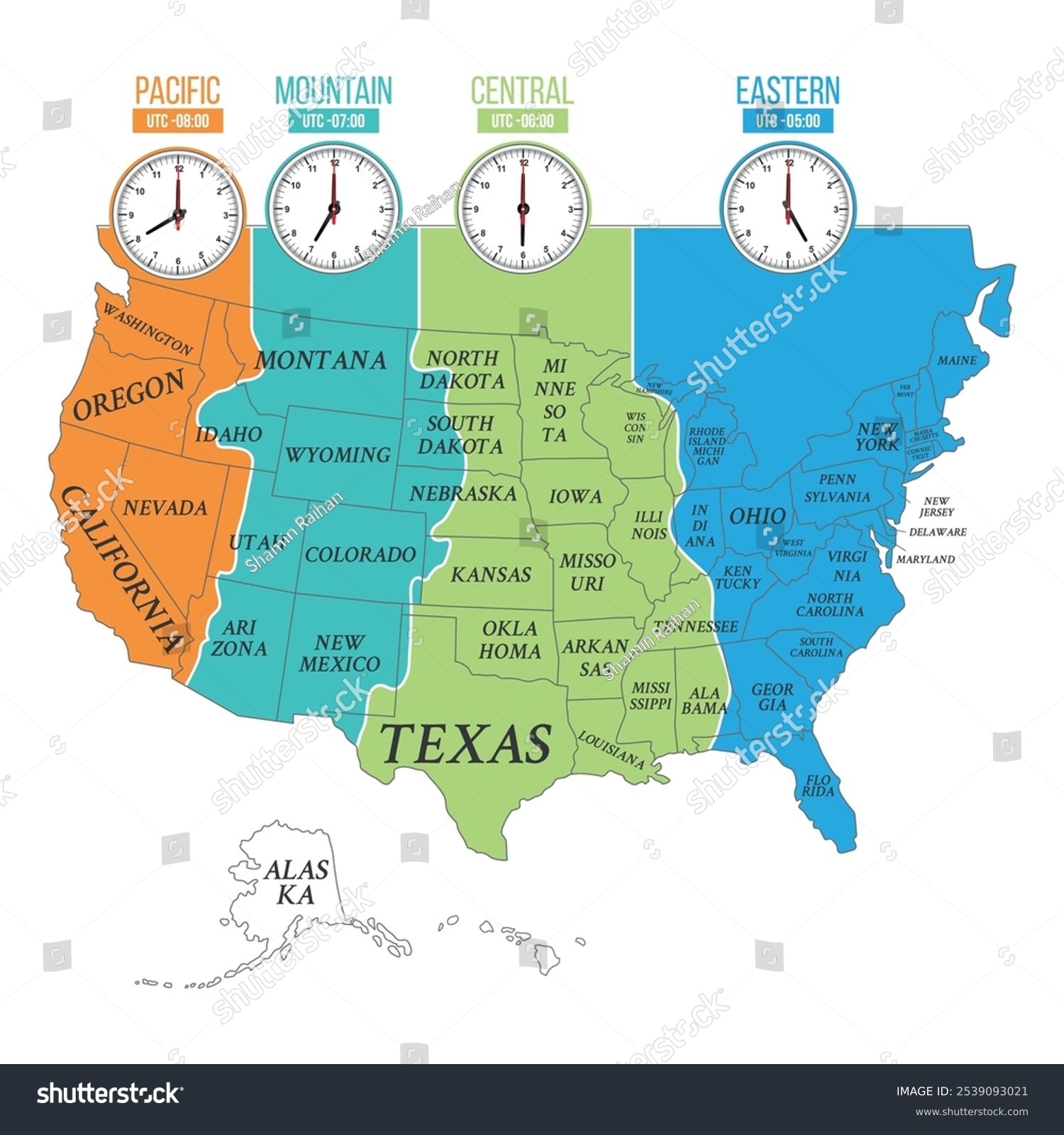 Time Zone Map Printable
