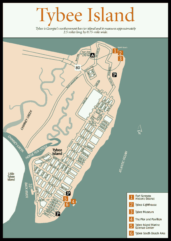 printable map of tybee island
