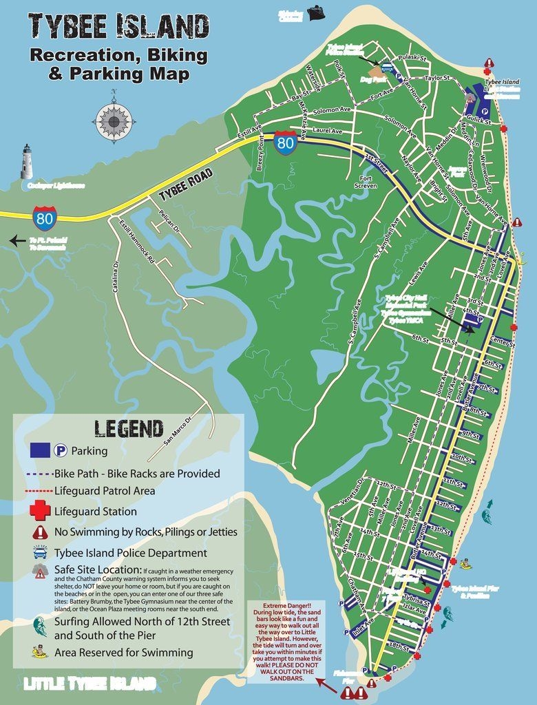 Tybee Island Map Printable