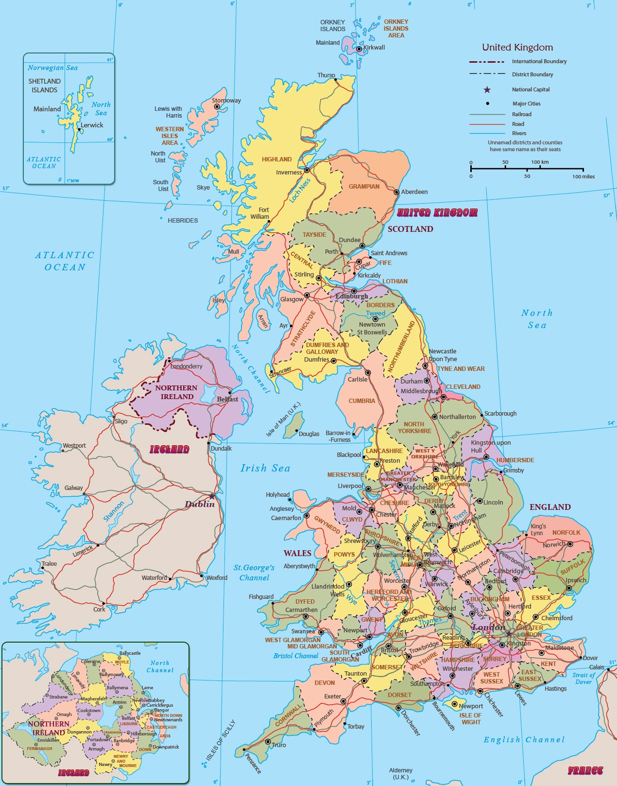 Uk Map Printable