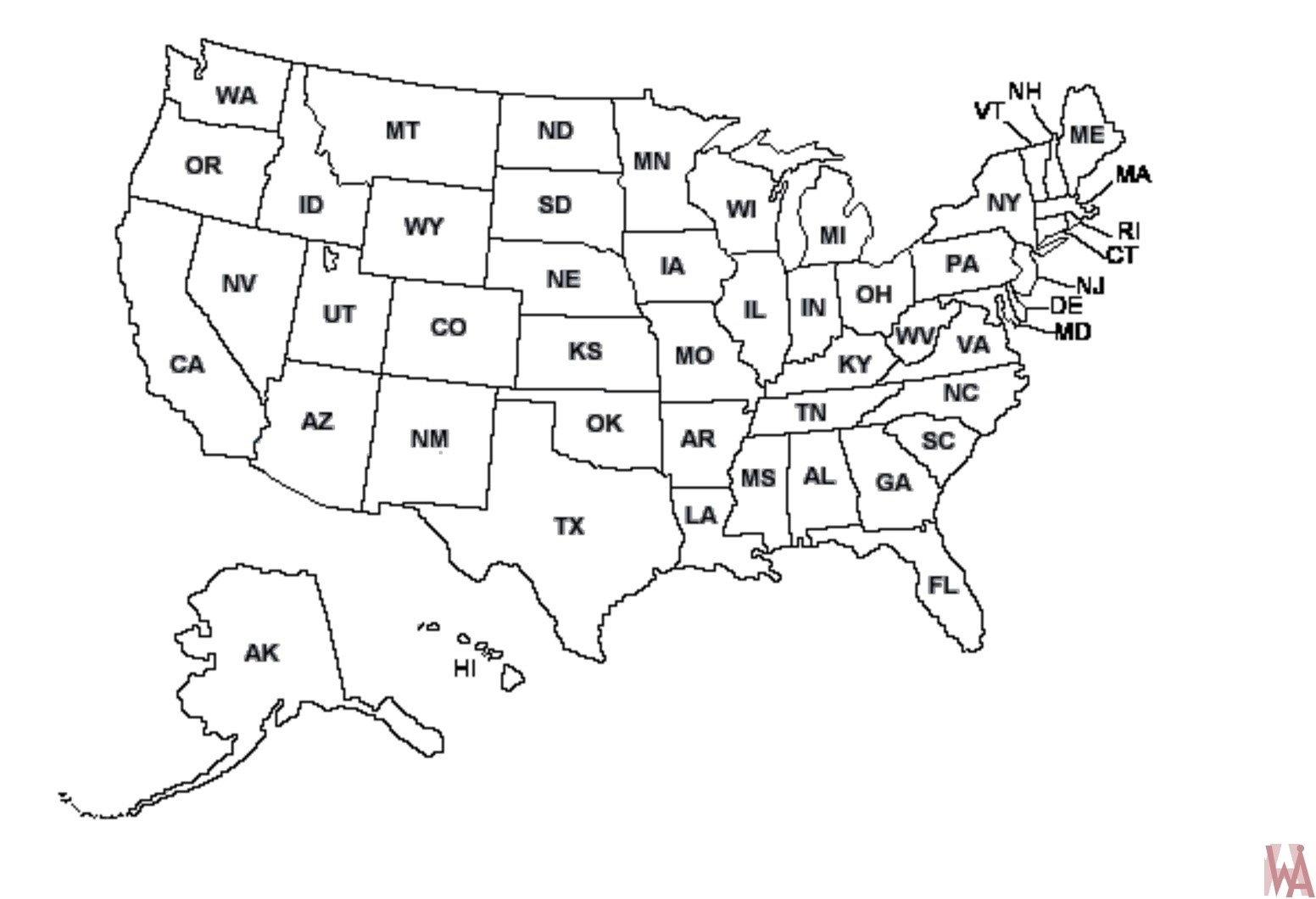 United States Map Outline Printable United States Map Outline Printable