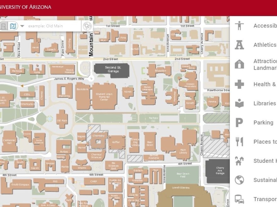 University Of Arizona Campus Map Printable University Of Arizona Campus Map Printable