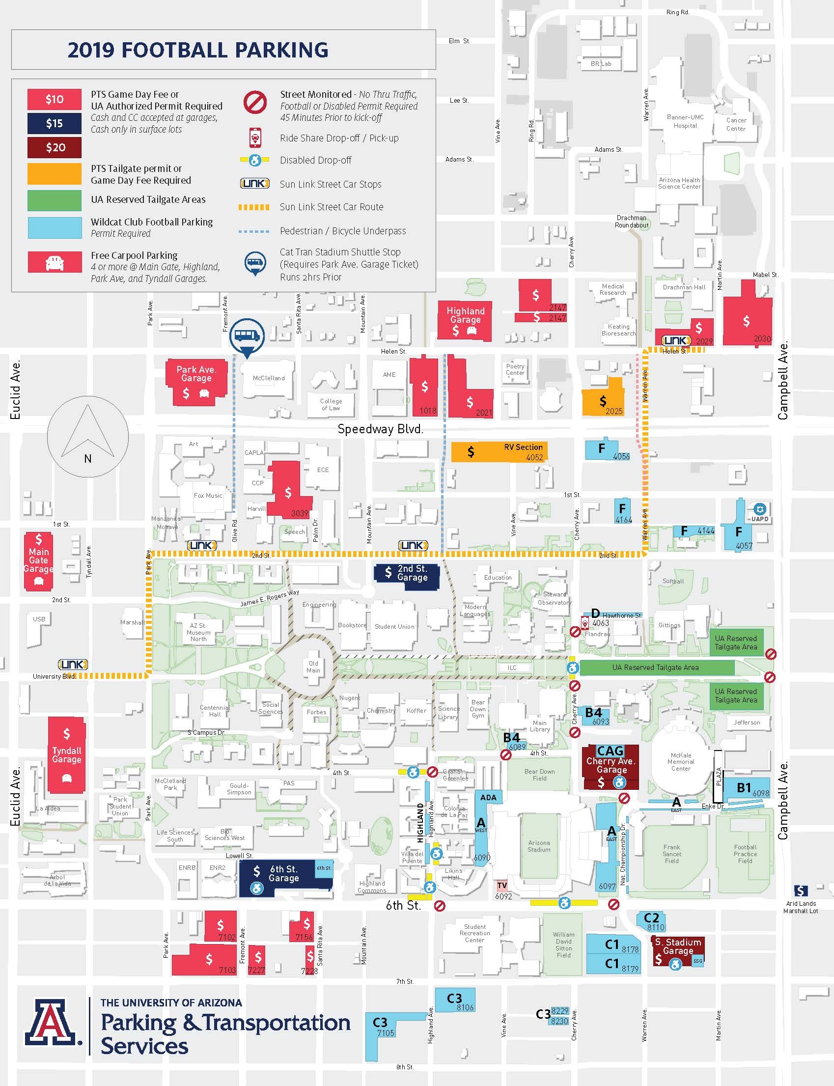 University Of Arizona Campus Map Printable University Of Arizona Campus Map Printable