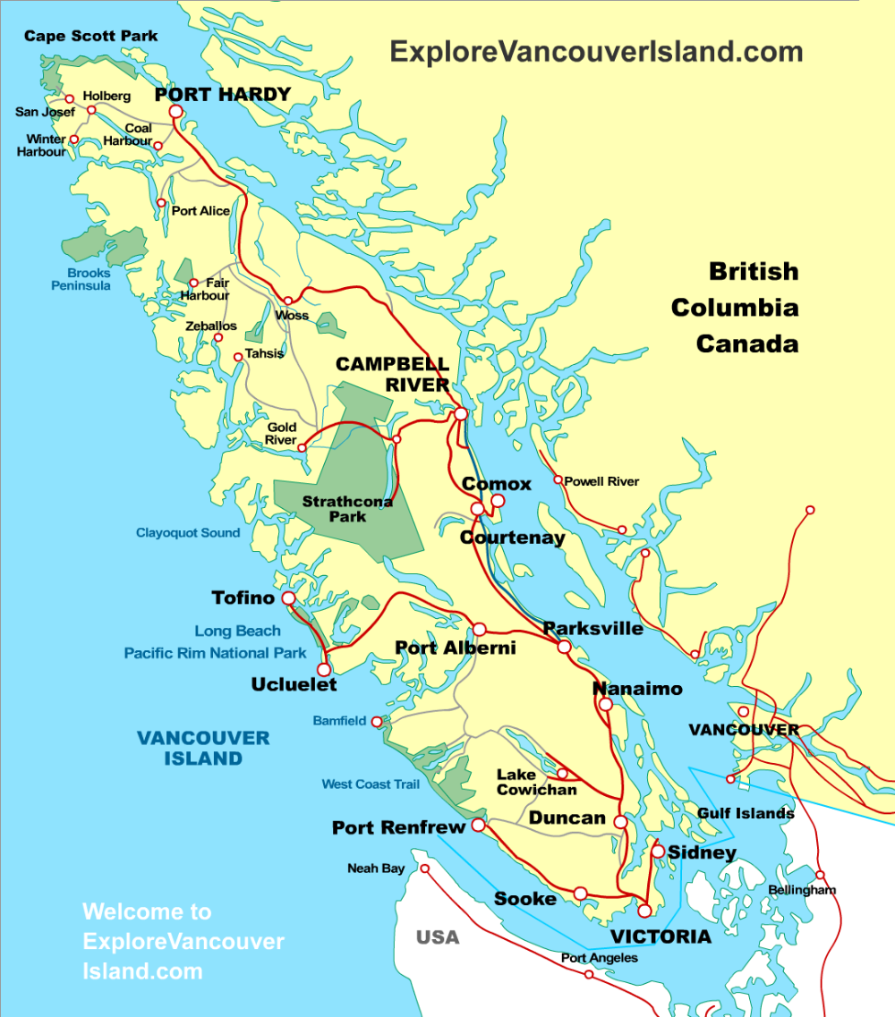 Vancouver Island Map Printable