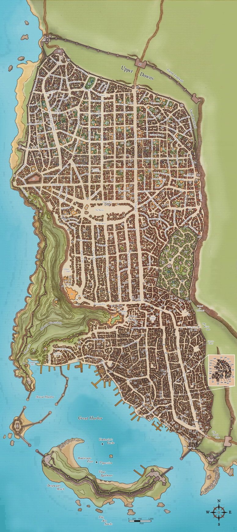 Printable Waterdeep Map Printable Waterdeep Map