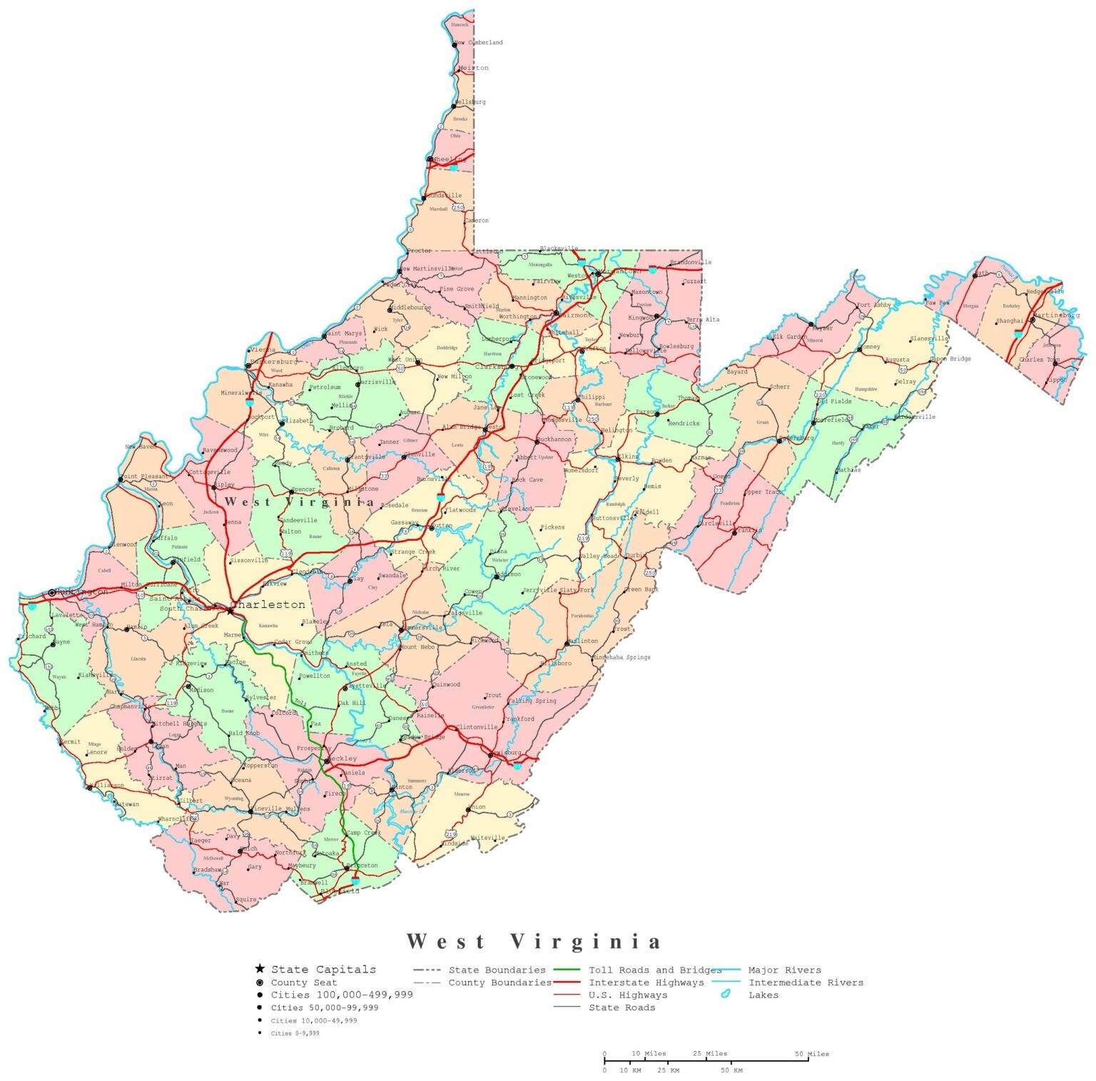 West Virginia Printable Map Free Printable Maps West Virginia Printable Map Free Printable Maps