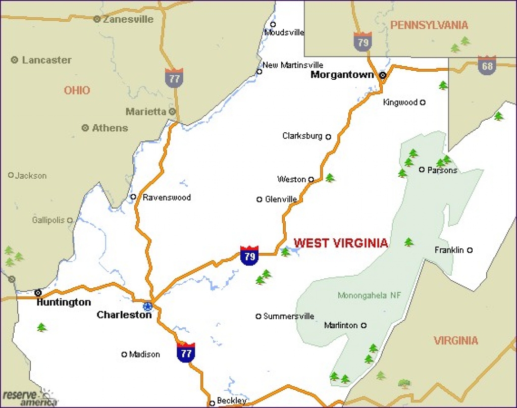 printable map of west virginia