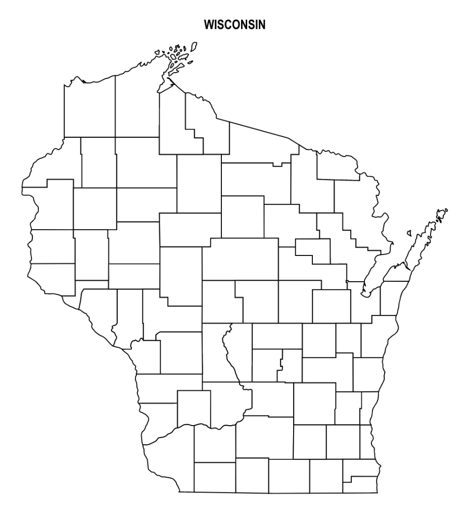 Wisconsin County Map Printable