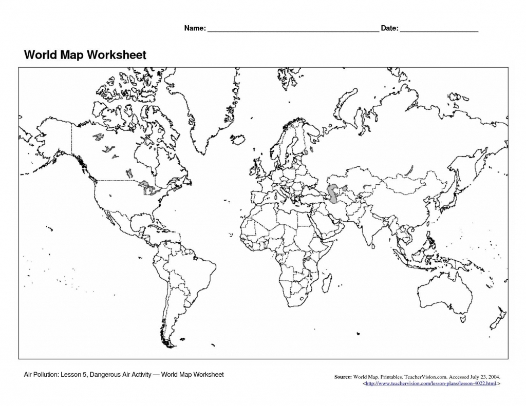 World Geography Map Quiz Printable