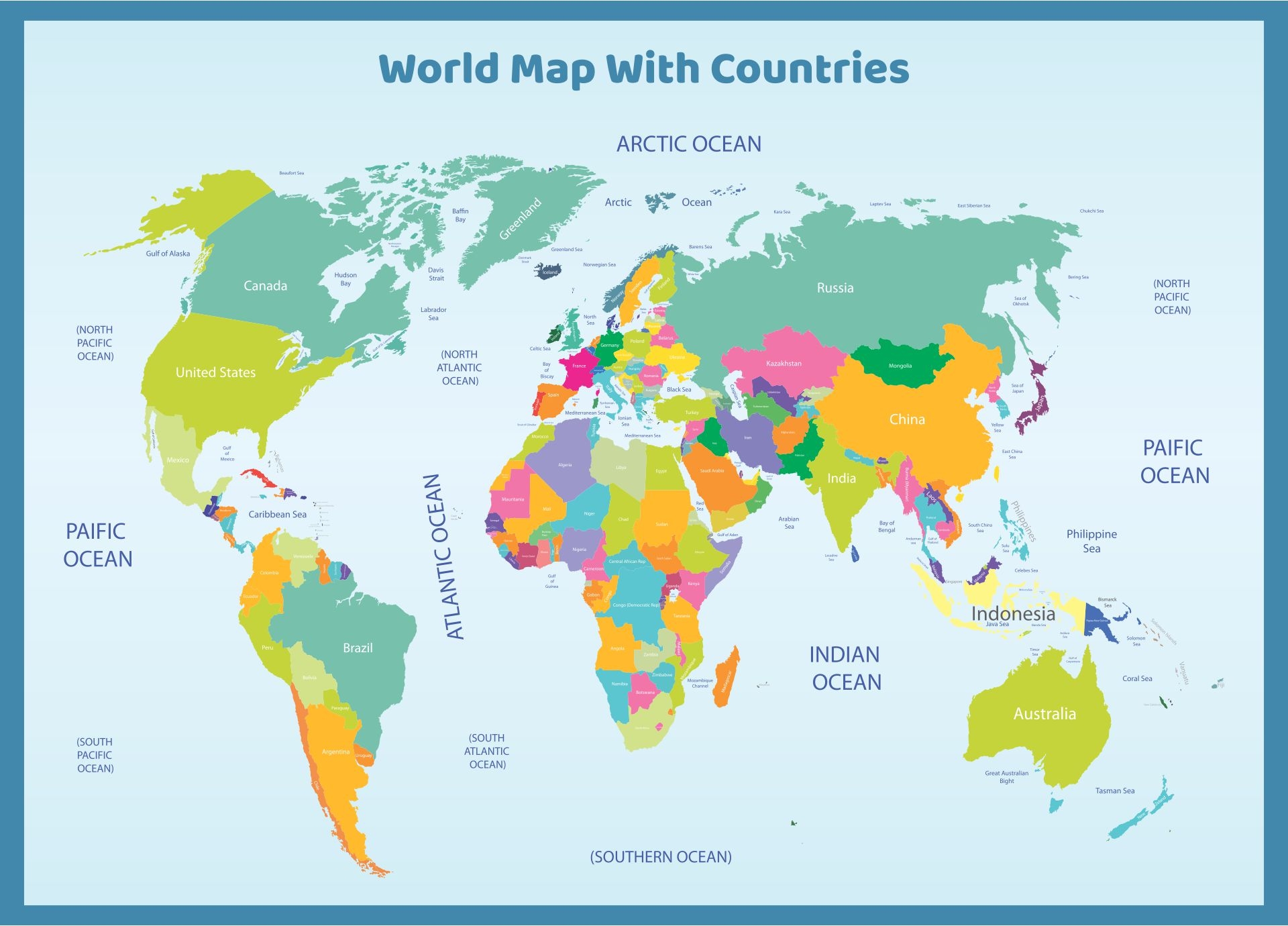 World Map Continents And Countries Printable World Map Continents And Countries Printable