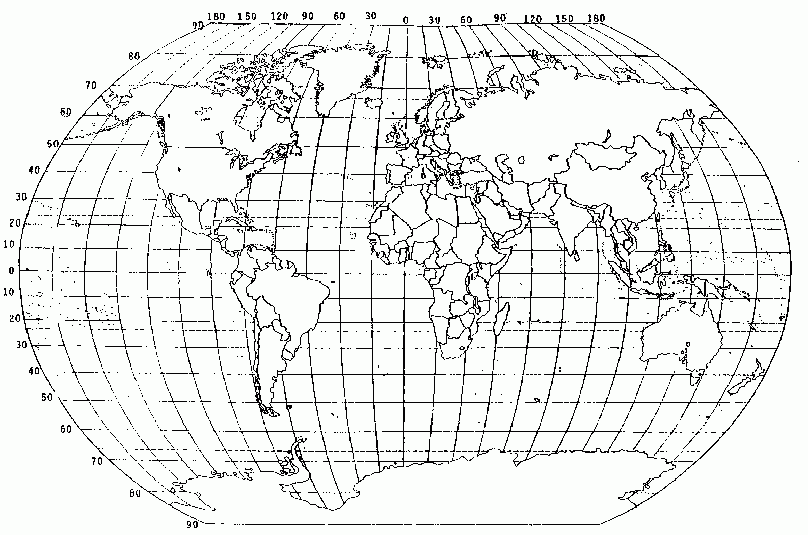 World Map Latitude And Longitude Worksheets
