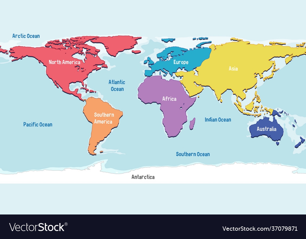 World Map Oceans And Continents Printable World Map Oceans And Continents Printable