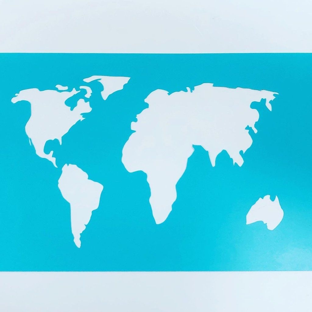 World Map Stencil Printable