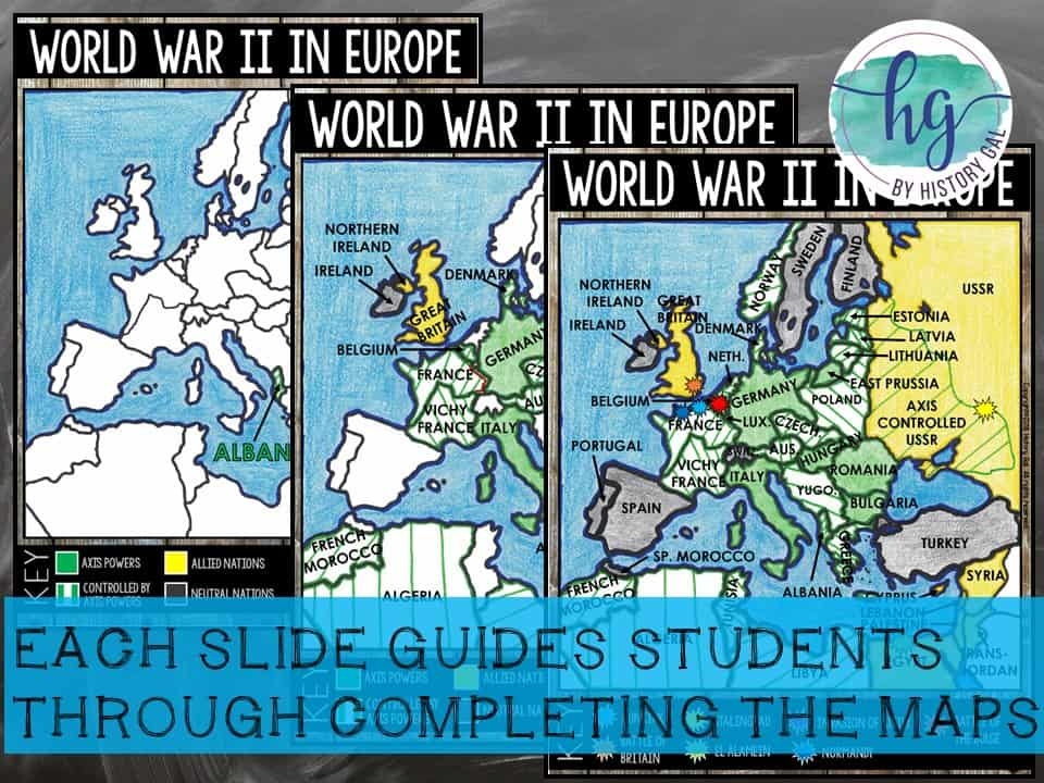 World War 2 Map Worksheets Printables