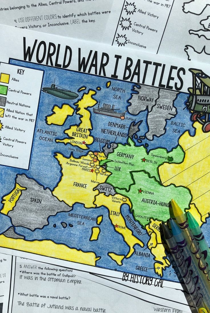 world war 2 map worksheets printables
