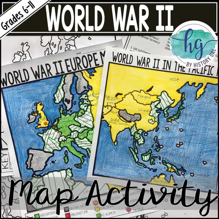 World War 2 Map Worksheets Printables