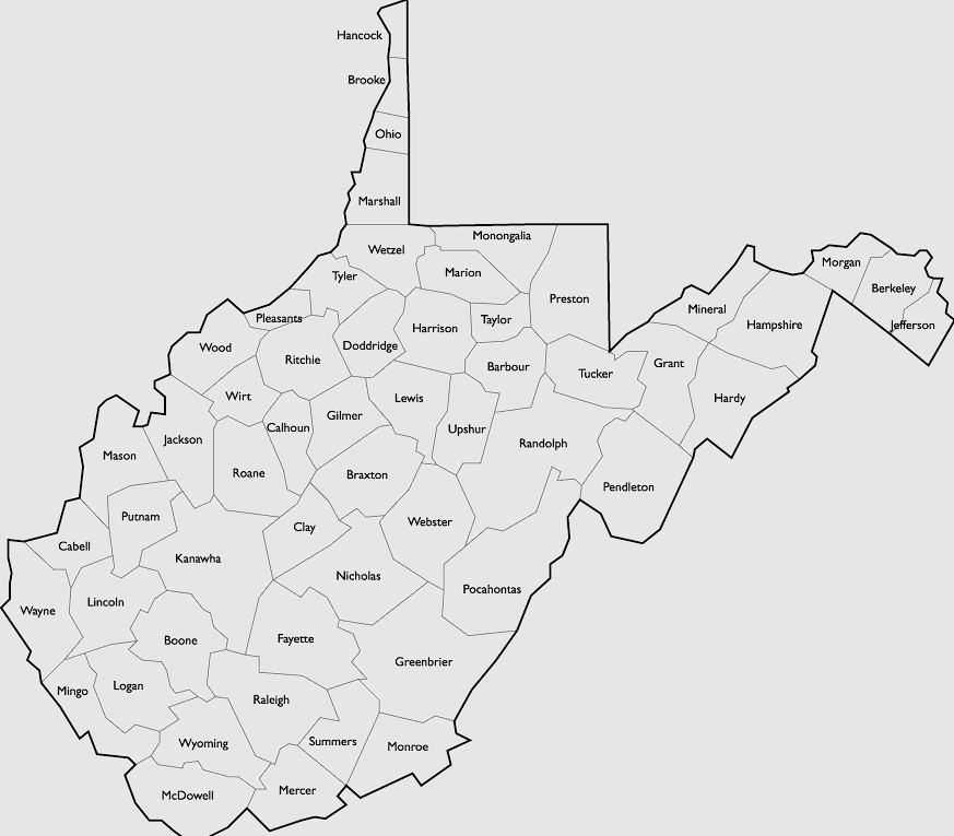 wv county map printable