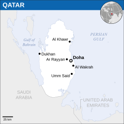 Annotated family map of Qatar with places of interest