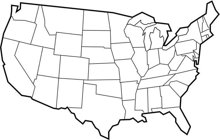 Hand coloring a map of us blank to show different regions
