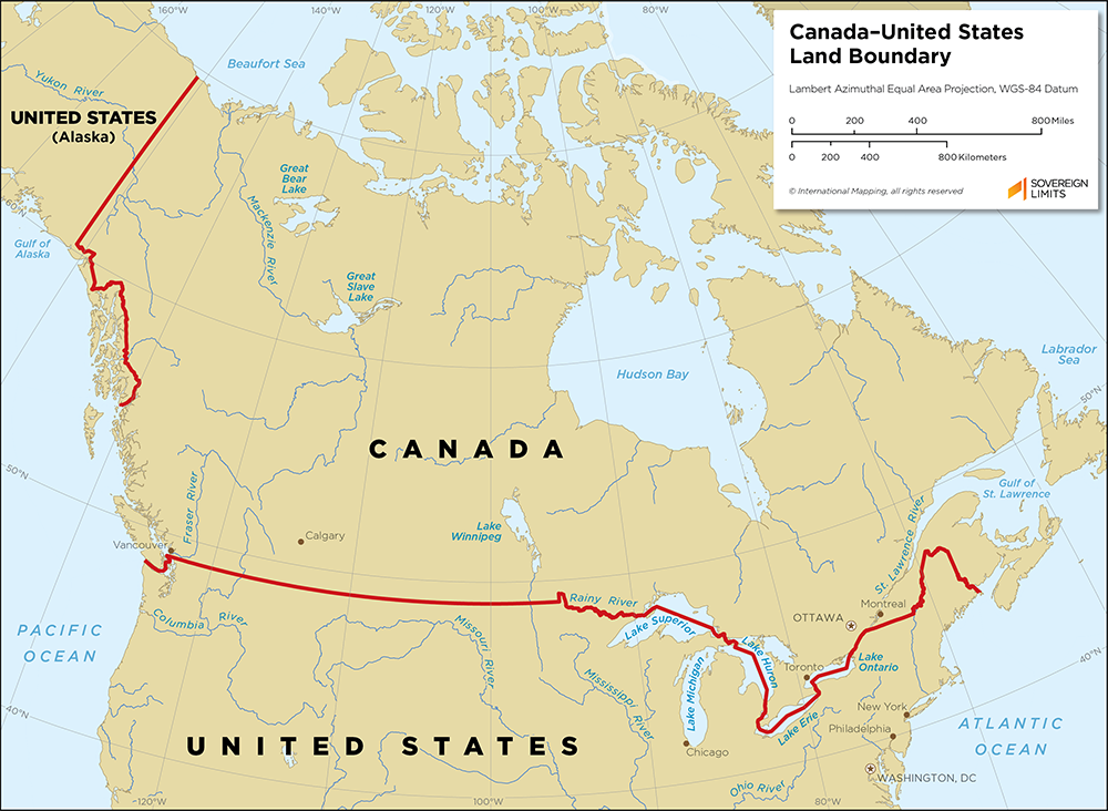Educational map worksheet of North America for students to fill in labels