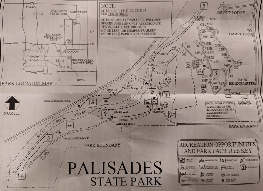detailed map showing the Palisades region