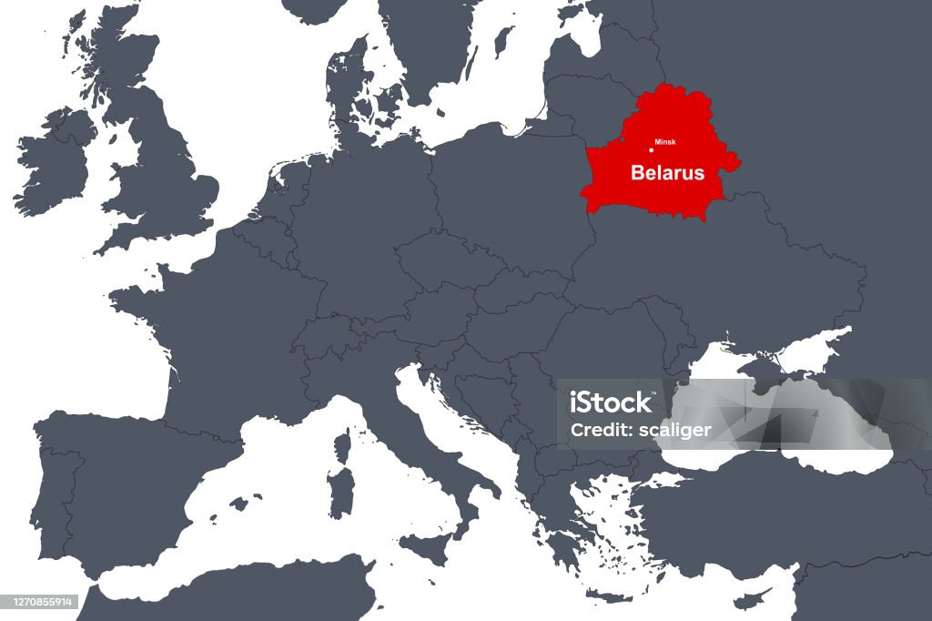 Children coloring a Belarus map in Europe