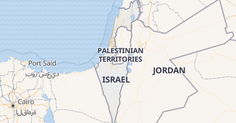 map of Israel highlighting Tel Aviv