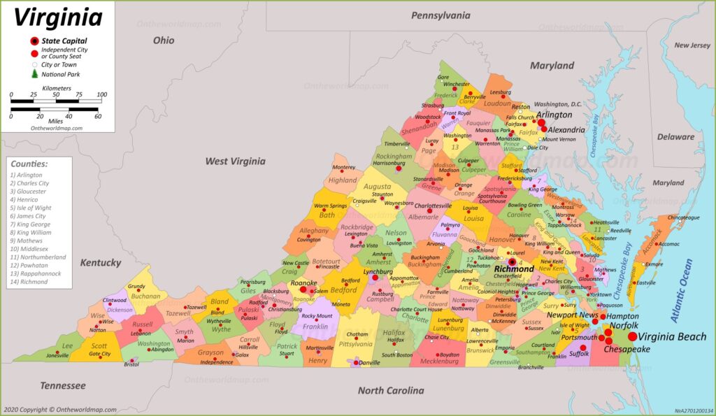 Historic Richmond, Virginia, showcasing its landmarks