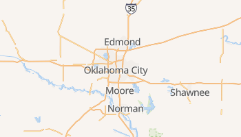map showing Oklahoma in Central Time Zone